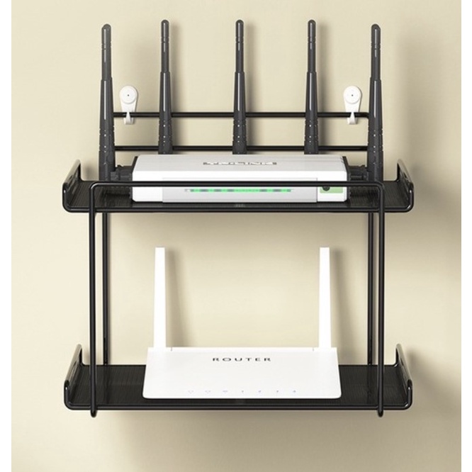 ชั้นวางติดผนัง-ชั้นวางของติดผนัง-ที่เก็บของติดผนัง-ไม่ต้องเจาะ-ชั้นวางเราเตอร์-ชั้นวางกล่องติจิตอล