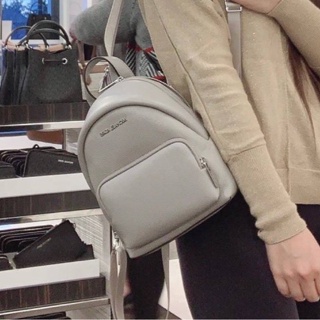 (ผ่อน0%) กระเป๋าเป้ งาน Shop มินิ  MICHAEL KORS ERIN SM CONV BACKPACK LEATHER 35T0SERB5L หนังแท้ สีเทา