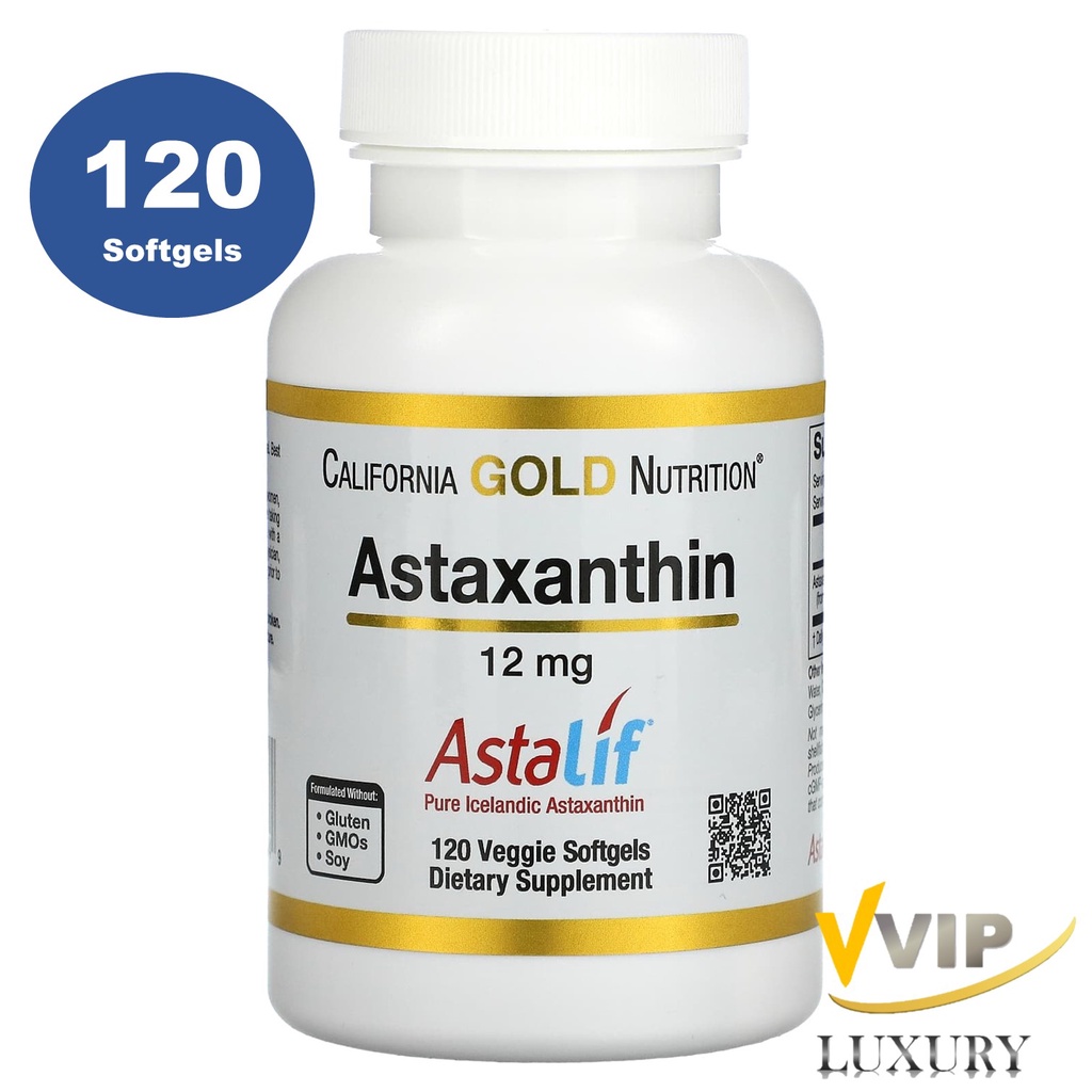 ภาพสินค้าCalifornia Gold Nutrition Astaxanthin 12 mg pure icelandic Astraxanthin 30/120 softgels จากร้าน vvipluxury บน Shopee ภาพที่ 4