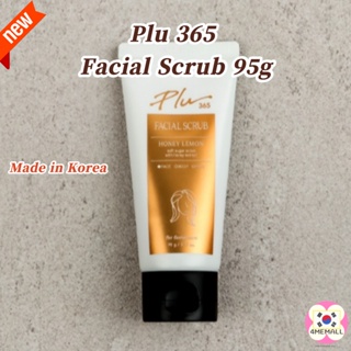 Plu 365 Facial Scrub - Honey Lemon 95g, Facial Peeling Gel Exfoliate, Moisturize, Made in Korea daiso
