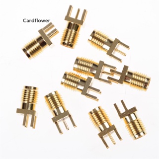 &lt;Cardflower&gt; 10pcs SMA Female Jack PCB Edge Mount Solder 0.062 RF Adapter Connector  On Sale