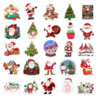 💥พร้อมส่ง💥50แผ่น สติ๊กเกอร์ sticker ซานตาคลอส กราฟฟิตี กันน้ำ  คอมพิวเตอร์  Snowman Santa Claus Merry Christmas Xmas