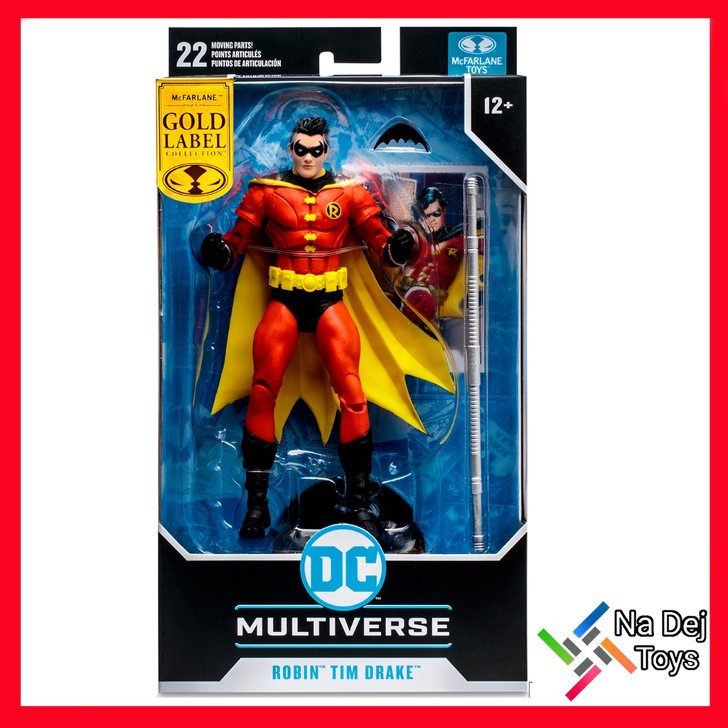 McFarlane Toys - DC Multiverse Robin (Tim Drake) Action Figure Da 7 Pollici (17,8 Cm) Con 8 Mani E Base