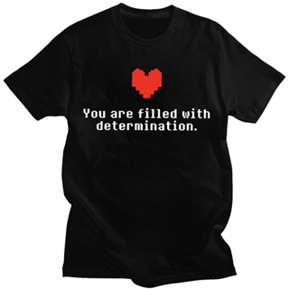 เสื้อยืดพิมพ์ลาย เสื้อยืด ผ้าฝ้ายแท้ พิมพ์ลายตัวอักษร You Are Filled with Determination คุณภาพสูง สไตล์สตรีท