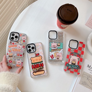 Lulu THE PIGGY, เคสโทรศัพท์มือถือ มีทรายไหล แต่งกลิตเตอร์ สําหรับ Iphone 11 14 13 12 11