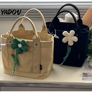 YADOU ต้นฉบับโฮมเมดวรรณกรรมทำมือนักเรียนกระเป๋าใส่กล่องอาหารกลางวันเบนโตะ ins-สไตล์ญี่ปุ่นสีทึบกระเป๋าเครื่องสำอางผ้าใบtoth