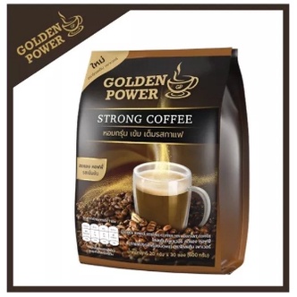 กาแฟ-สตรองคอฟฟี่-ตราโกลเด้น-เพาเวอร์-golden-power-strong-coffee-3in1-30-ซอง