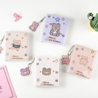 Kawaii Bear อัลบั้มรูป 3 นิ้ว พร้อมจี้ 36 ช่อง สําหรับใส่โฟโต้การ์ด เครื่องเขียน