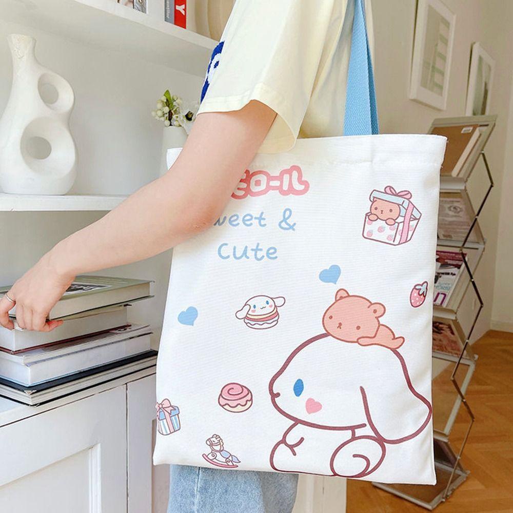 bo-cinnamonroll-canvas-bag-grocery-handbags-literary-shopping-bags-lightweight-eco-bag-lunch-bags-cartoon-design-double-side-pattern-shopping-books-bags-korean-canvas-bag