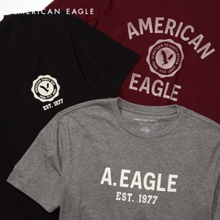 American Eagle Super Soft Graphic T-Shirt 3-Pack เสื้อยืด ผู้ชาย กราฟฟิค แพ็ค3ชิ้น  (EMTS 017-2680-900)