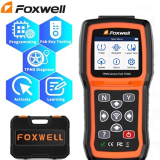 Foxwell T1000 OBD2 เครื่องมือทดสอบความดันลมยางรถยนต์ TPMS