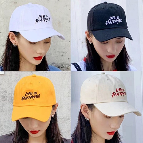 cap-life-is-fantastic-hat-หมวกแก็ป-ลายปัก-มีหลายสี-ราคาถูก-พร้อมส่ง