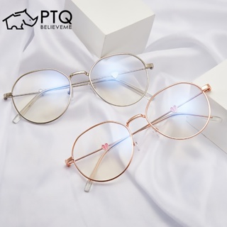 แว่นตาสายตาสั้น ป้องกันแสงสีฟ้า สําหรับนักเรียนผู้หญิง 0-50-100-150-200-250-300-350-400 PTQ