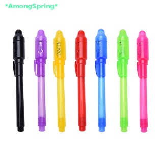 AmongSpring> UV Light Pen Invisible Ink Security Marker Pen With Ultra Violet LED Blacklight, new