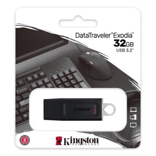 Kingston Flash Drive DataTraveler Exodia USB 3.2 32GB รับประกัน 5 ปี รุ่น DTX/32