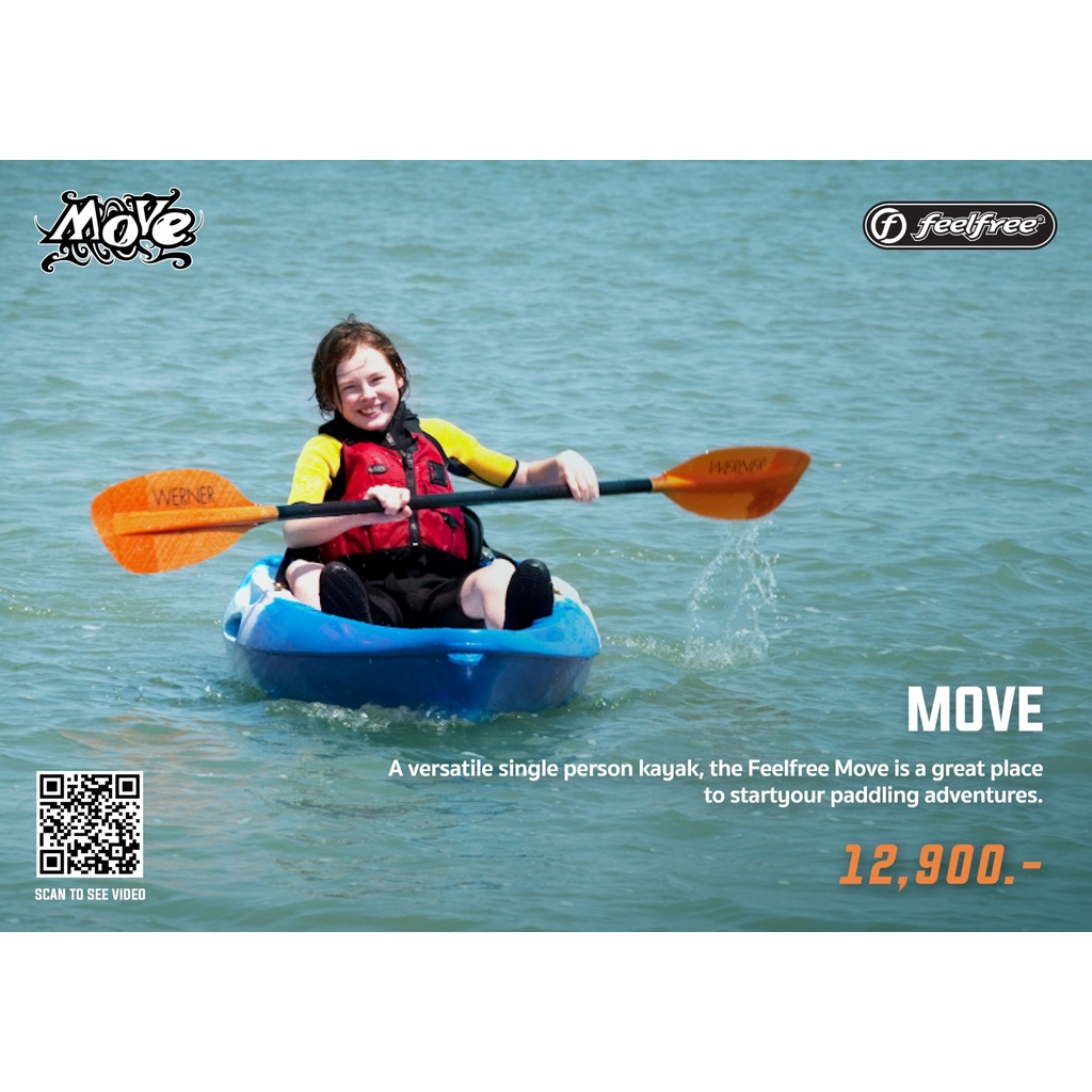 feelfree-kayak-move-เรือคายัค-1-ที่นั่ง-แถมฟรีไม้พายและกระเป๋ากันน้ำ-มูลค่ารวมกว่า-2-000-บาท