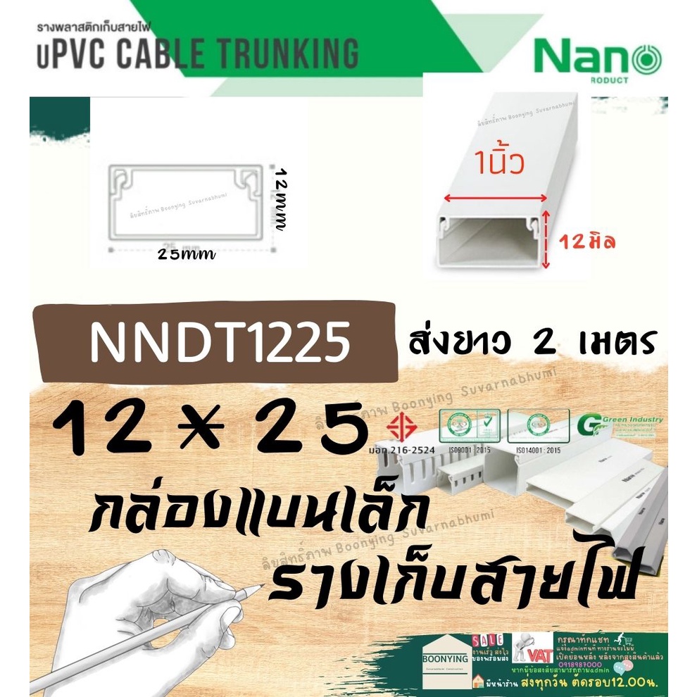 nano-นาโน-กล่องแบนกลาง-2เมตร-ราง-เก็บสายไฟ-อเนกประสงค์-สีขาว-พีวีซี-รางเก็บสายแบบทึบ-กล่องไฟ-รางโทรศัพท์-รางไฟ