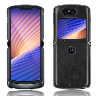 เคสโทรศัพท์มือถือ หนังลิ้นจี่ พลาสติกแข็ง สําหรับ Motorola RAZR 5G 2020 MOTO RAZR