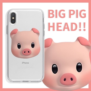 Cute pig head เคสไอโฟน iPhone 11 14 pro max 8 Plus case X Xr Xs Max Se 2020 cover 14 7 Plus เคส iPhone 13 12 pro max