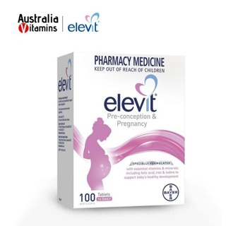 Elevit Pregnancy Multivitamin 100 Tablet Pharmacy Vitamins Minerals Lactation การตั้งครรภ์ การให้น้ำนม วิตามินรวมการตั้ง