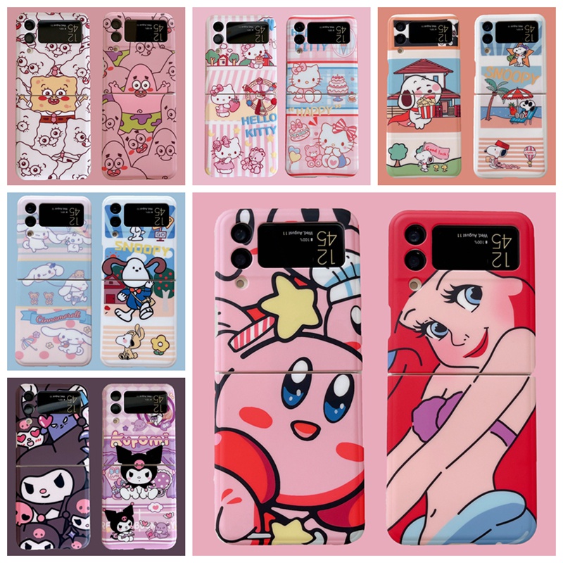 เคสมือถือ-แบบแข็ง-ลายการ์ตูนสนูปปี้-คิตตี้-สําหรับ-samsung-galaxy-z-flip-3-z-flip-4-zflip3-zflip4