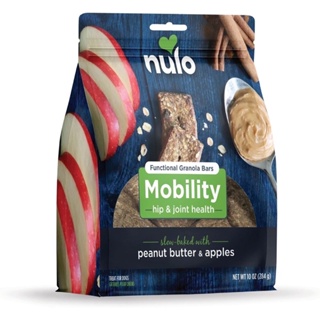 ขนมสุนัข Nulo Functional Granola Bars สูตร Mobility Hip &amp; Joint Health Peanut Butter &amp; Apples ขนาด 284 g