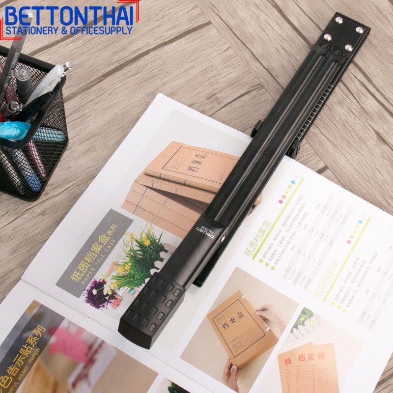 deli-0334-long-stapler-เครื่องเย็บกระดาษมุงหลังคา-ของแท้-100-สีเทา-เครื่องเย็บกระดาษ-ที่เย็บ-อุปกรณ์สำนักงาน