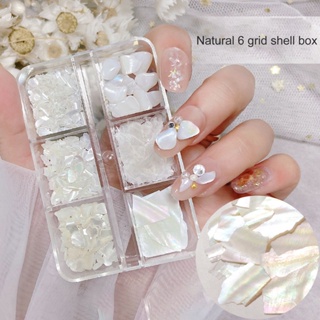 【AG】1 Box Shell Nail Decoration Irregular Abalone Sequins Slices Nail Charm 3D