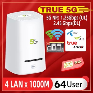 5G Router WiFi6 แบบใส่ซิม 5G รองรับซิมทุกค่ายในไทย ใช้ง่ายแค่ ใส่ซิม เสียบปลั๊กไฟ รอตัวเครื่องหาสัญญาณ แล้วนำมือถือเชื่อ