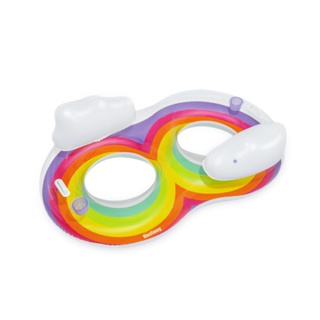 Bestway(เบสเวย์) แพเป่าลม 1.86m x 1.16m Rainbow Dreams Double Swim Tube Toy Smart