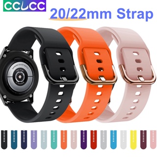 Cclcc สายนาฬิกาข้อมือ 20 มม. 22 มม. แบบเปลี่ยน สําหรับ huawei gt 2 pro gt3 46 มม. 41 มม. Samsung Galaxy Watch Active 2 40 มม. 44 มม. 3 Gear Sport 22 มม.