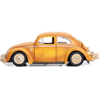 โมเดลรถเหล็ก Volkswagen Beetle Bubble Bee พร้อมหุ่นผู้หญิง Scale 1/24  JADA TOYs