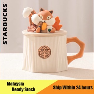 Starbucks Autumm Squirrel Series แก้วมักเซรามิก Limited Edition Cawan Starbucks Comel 450 มล.