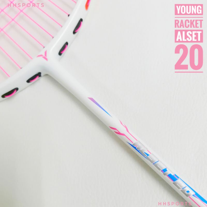 ไม้แบดมินตัน YOUNG ALSET 20 ( ฟรีสตริง/กริป ) สีขาว/สีชมพู | Shopee ...