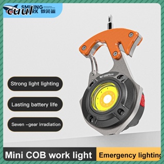 Mini Flashlight USB Rechargeable LED Light Keychain Light COB Light Multifunctional Torch Portable Work Mini LED luminescence Small flashlight Key chain lamp Cod