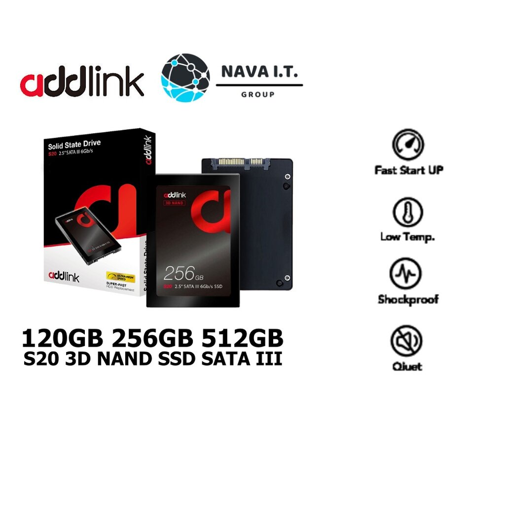 ภาพหน้าปกสินค้า️กรุงเทพฯด่วน1ชั่วโมง ️ ADDLINK S20 3D NAND SSD 120GB 256GB 512GB SATA III ประกัน 3 ปี