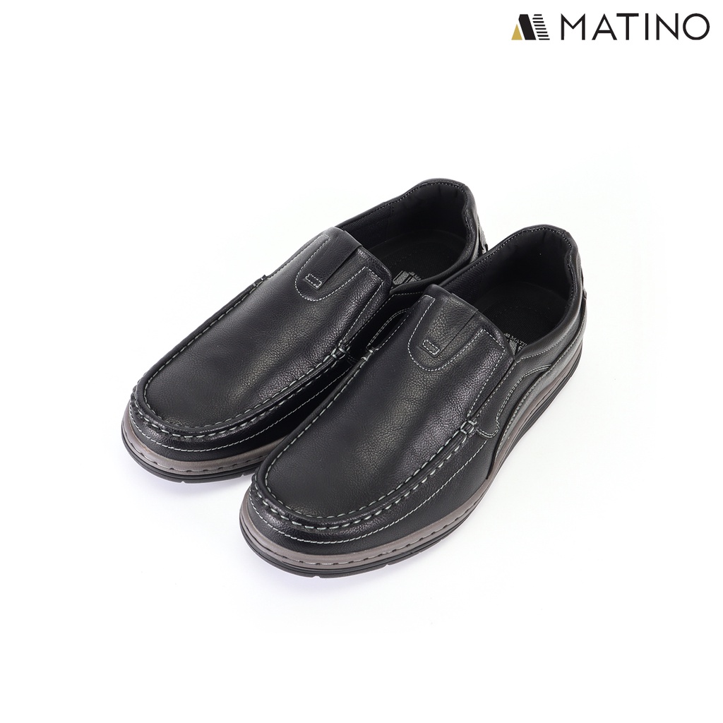 ภาพหน้าปกสินค้าMATINO SHOES รองเท้าหนังชาย รุ่น MC/S 7808 -BLACK/BROWN จากร้าน matinoshoes บน Shopee