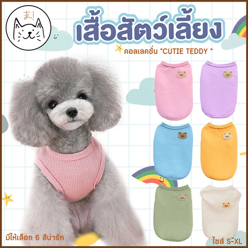 ภาพหน้าปกสินค้าKUMAま เสื้อสัตว์เลี้ยง CUTIE TEDDY  ชุดสัตว์เลี้ยง S-XL เสื้อแมว เสื้อสุนัข ชุดสุนัข ชุดแมว หมา