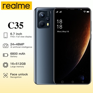 สินค้า โทรศัพท์มือถือ Realme C35 โทรศัพท์ 16GB+512GB สมาร์ทโฟน 6.7นิ้ว Android โทรศัพท์ถูกๆ รองรับ2ซิม ประกันศูนย์ 2ปี