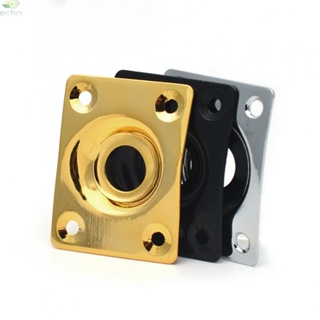 【ECHO】Rectangular Jack Plate for Les Paul Tele Style Electric Guitar Chrome Black Gold Guitar Jack Cover【Echo-baby】