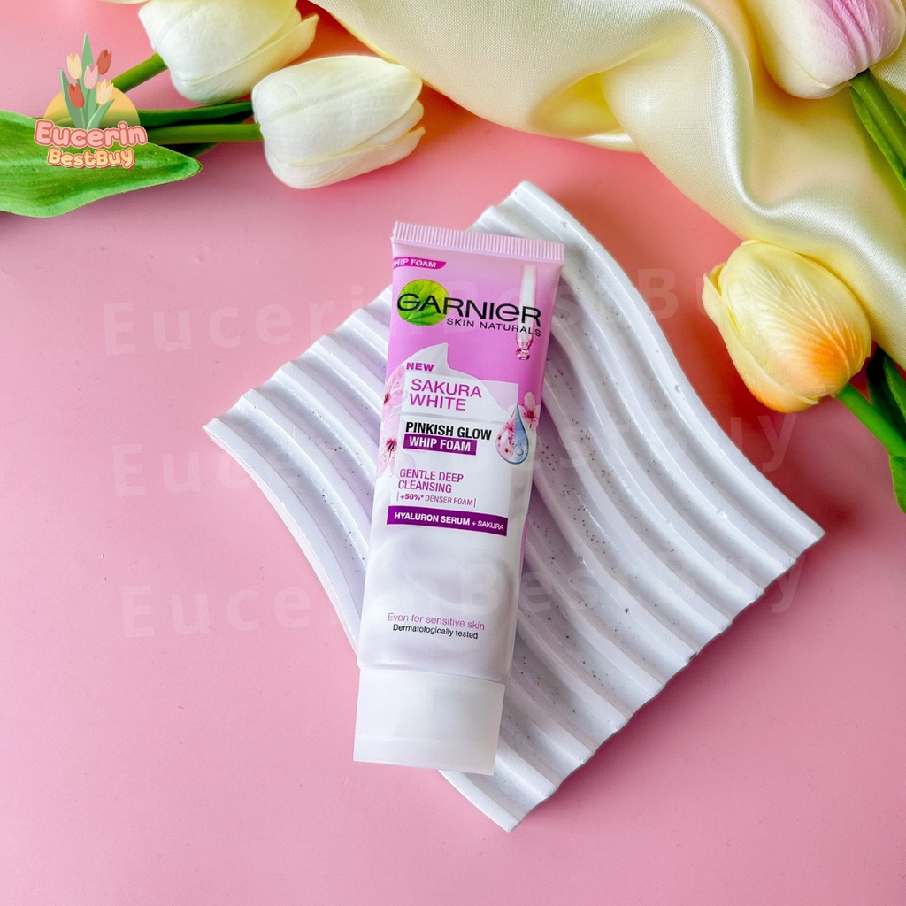 garnier-sakura-brightening-pinkish-glow-foam-การ์นิเย่-ซากุระ-คลีนซิ่ง-โฟม-50ml-exp-03-2023