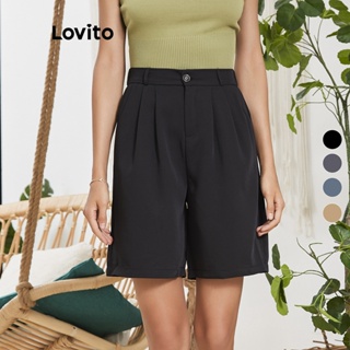 ภาพหน้าปกสินค้าLovito กางเกงขาสั้น ลำลอง สีพื้น แบบมีกระเป๋า L11065 (สีฟ้า) ซึ่งคุณอาจชอบสินค้านี้