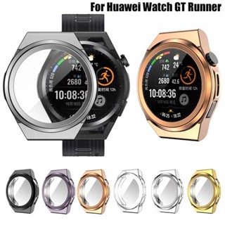 เคส TPU นิ่ม สําหรับ Huawei Watch GT Runner/GT3 SE ชุบโลหะ สีป้องกัน เคส พร้อมตัวป้องกันหน้าจอ สําหรับ Huawei GT Runner