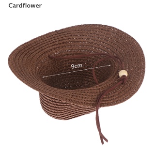 &lt;Cardflower&gt; Dollhouse Miniature Simulation Straw Hat Cowboy Hat DIY Accessories Toy On Sale