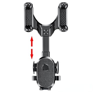 ที่วางโทรศัพรถ ใหม่รถกระจกมองหลังที่วางโทรศัพท์มือถือ360 ° หมุนคลิปโทรศัพท์มือถือนำทางคงที่ยึดสนับสนุนรถ