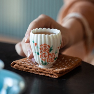 ชุดถ้วยชาเซรามิค ลายพอร์ซเลน สีขาว ของใช้ในครัวเรือน