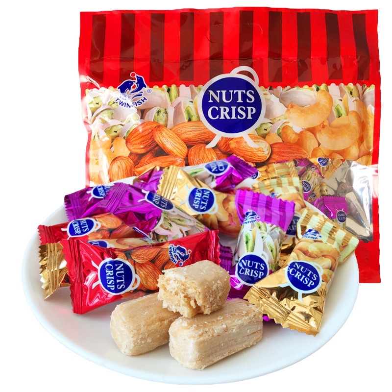Nuts Crisp (พร้อมส่ง) ถั่วตุ๊บตั๊บ ถั่วอัดแท่ง อัลมอนด์ พิชตาชิโอ ...