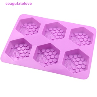 Coagulatelove แม่พิมพ์ซิลิโคน รูปผึ้ง 3D สําหรับทําสบู่ เค้ก แฮนด์เมด DIY 6 ชิ้น [ขายดี]