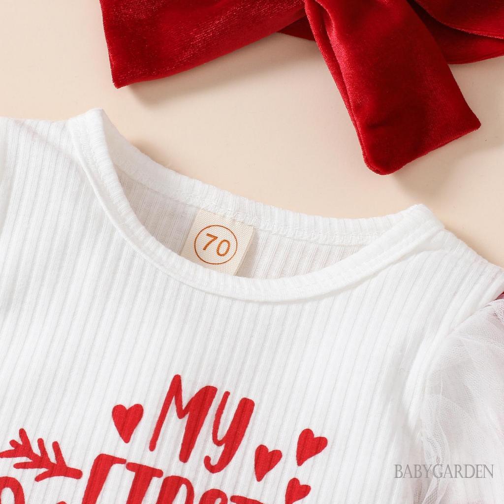 babygarden-0-18months-ชุดรอมเปอร์แขนยาว-ผ้าตาข่าย-พิมพ์ลายตัวอักษร-และหัวใจ-และกางเกง-แต่งโบว์-ที่คาดผม-สําหรับเด็กผู้หญิง-3-ชิ้น