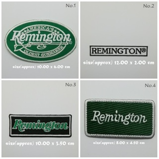 Remington Gun ตัวรีดติดเสื้อ แจ๊คเก็ต อาร์ม  ยีนส์ Hipster Embroidered Iron on Patch  DIY